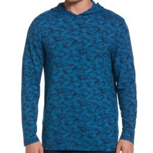 🆕 PGA Tour Men's BLUE Lux Touch Camo Golf Hoodie Sweatshirt Size MED $80